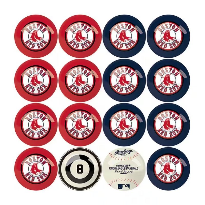 Boston Red Sox Billiard Balls with Numbers