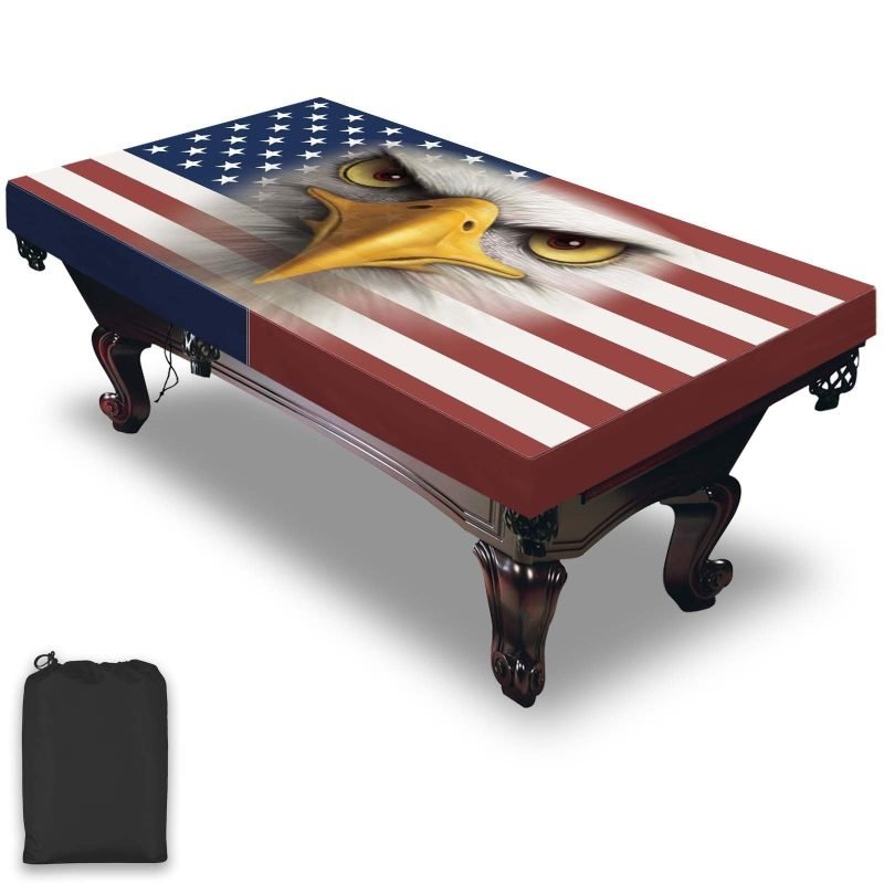 Patriotic Eagle Pool Table Cover (7’)