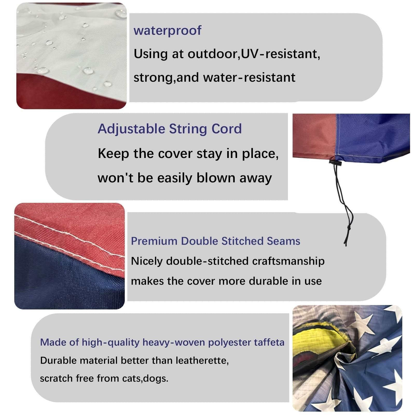 Patriotic Eagle Pool Table Cover (7’)