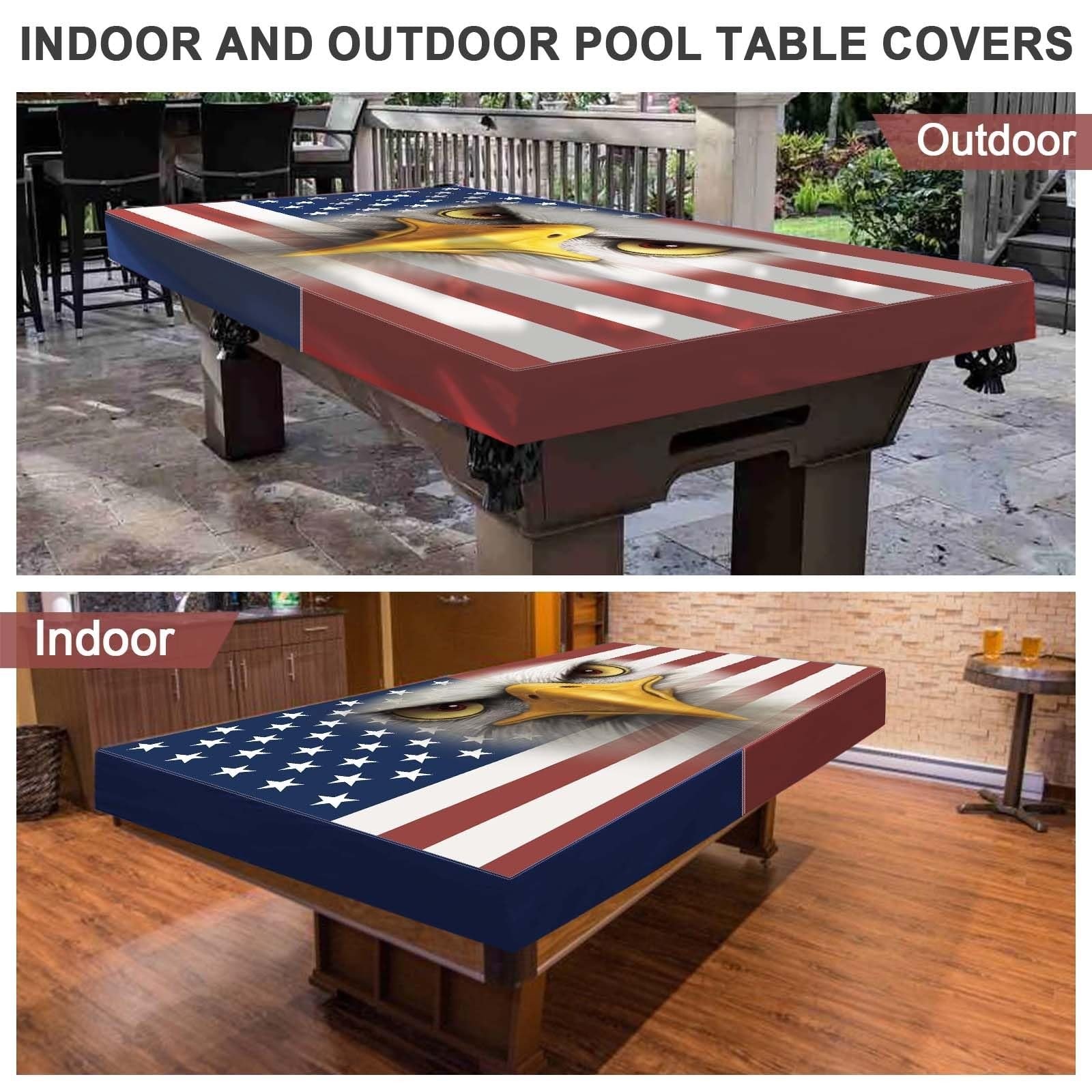 Patriotic Eagle Pool Table Cover (7’)