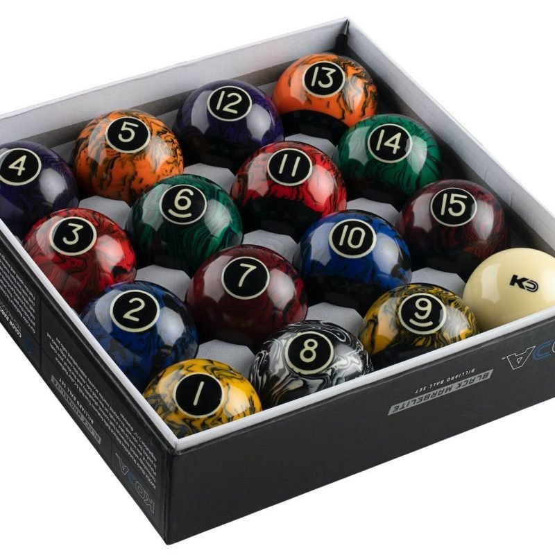 The Marbelite Pro Black Billiard Ball Set